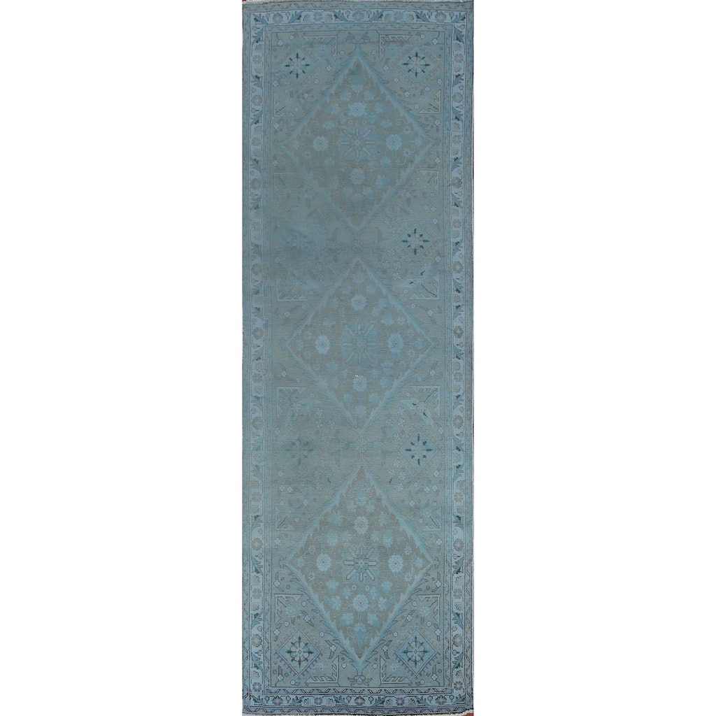Hand-knotted Traditional Tabriz Persian Runner Rug Vintage Wool Carpet - 3'2" x 11'6"