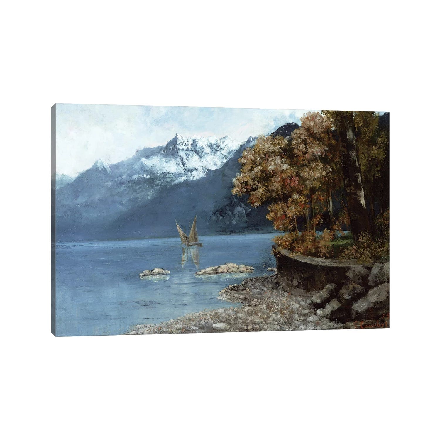 iCanvas "Lake Leman, 1874" by Gustave Courbet Canvas Print