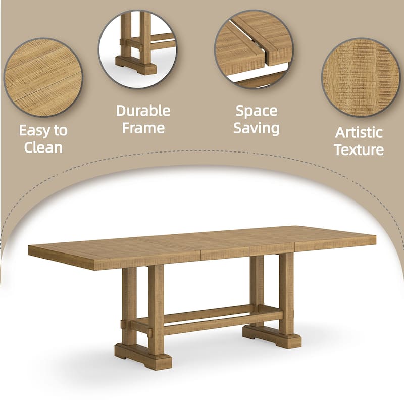 Signature Design by Ashley Havonplane Brown Counter Height Dining Extension Table - 41.75" W x 108" D x 36.25" H