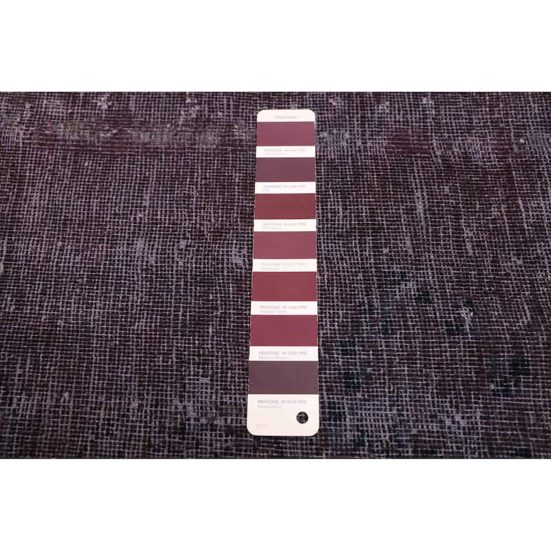 ECARPETGALLERY Hand-knotted Color Transition Dark Burgundy Wool Rug - 9'6 x 12'9