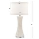 preview thumbnail 14 of 12, SAFAVIEH Lighting 30.5-inch White Shelley Concave Table Lamp (Set of 2).