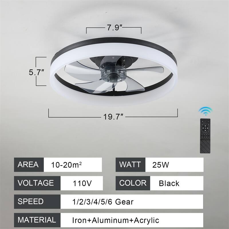 Lights Ceiling Fan with Dimmable LED