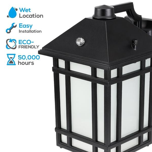 Shop Dusk To Dawn Led Exterior Wall Lantern Outdoor Wall Light Fixture 3000k Warm White Overstock 16051355