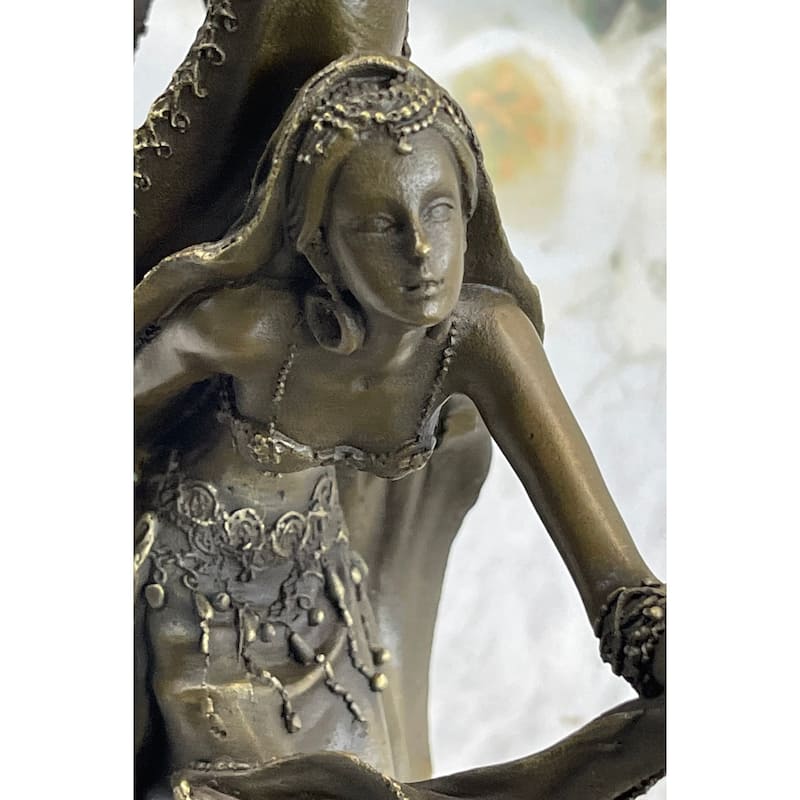 Gemini Twin Dancer Girls Bronze Statue Sculpture Figure Vitaleh Original 11 Inches X 10 Inches