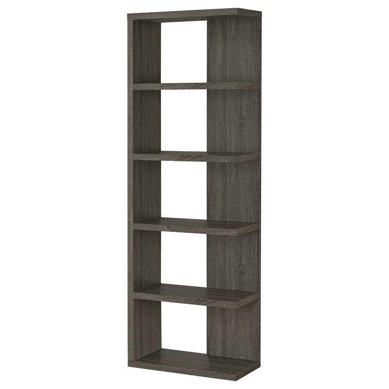Harrison 71-inch 5-shelf Bookshelf Weathered Grey - 23.50" x 11.50" x 70.75"