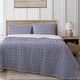 preview thumbnail 2 of 6, HiEnd Accents Staccato Indigo Reversible Quilt Set, 3PC