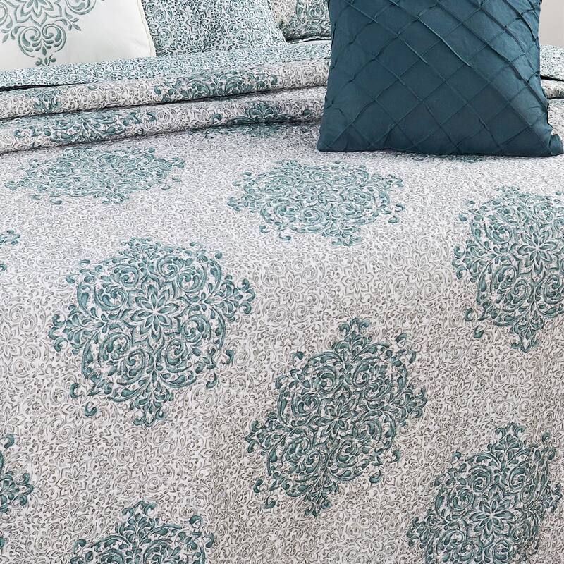 Serenta 6-piece Chelsea Printed Microfiber Quilts Coverlet Set