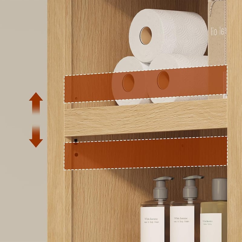 Tall Arched Cabinet Bookcase Storage Bookshelf Door Bathroom Storage Cabinet