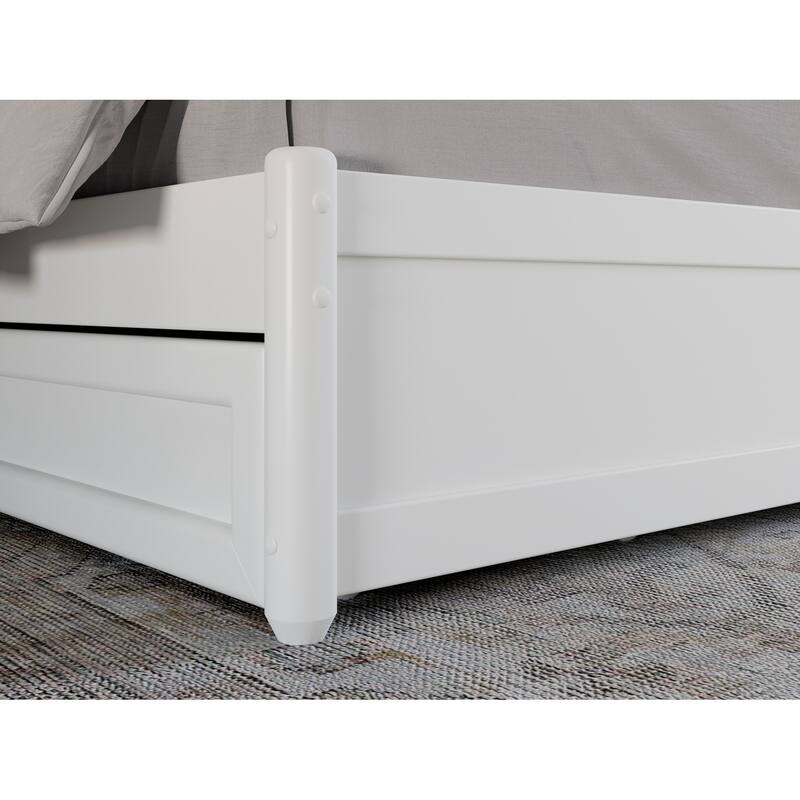 Felicity Platform Bed with Panel Footboard and Twin XL Trundle