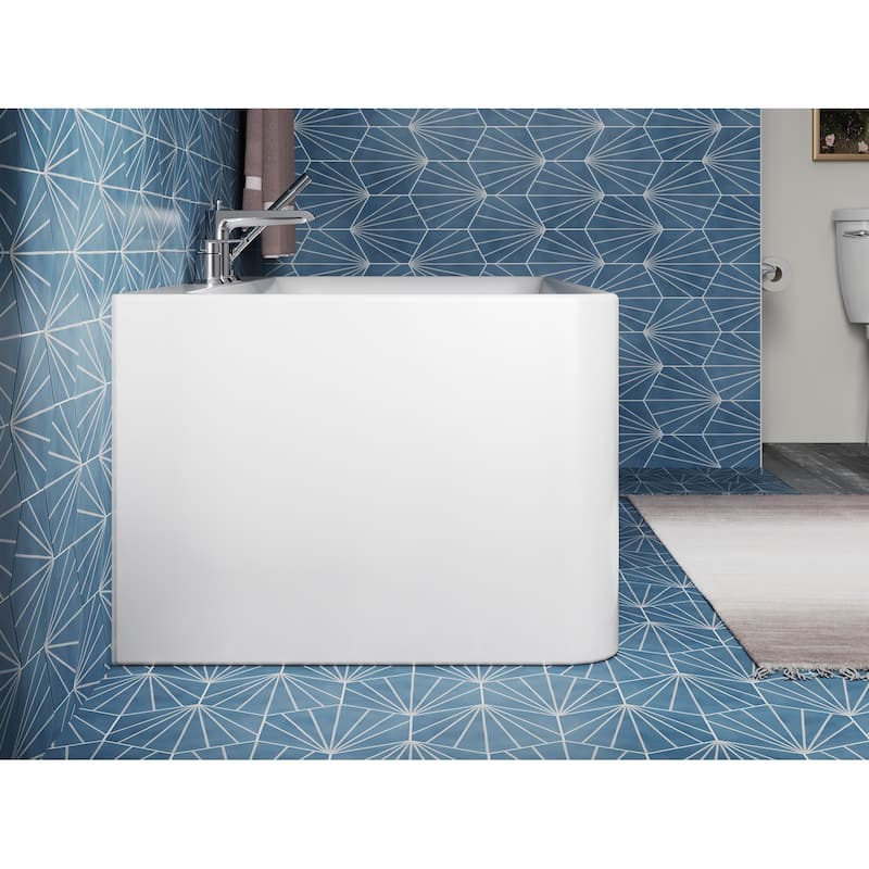 Sterling Unwind 67" Free Standing Acrylic Soaking Tub with Center