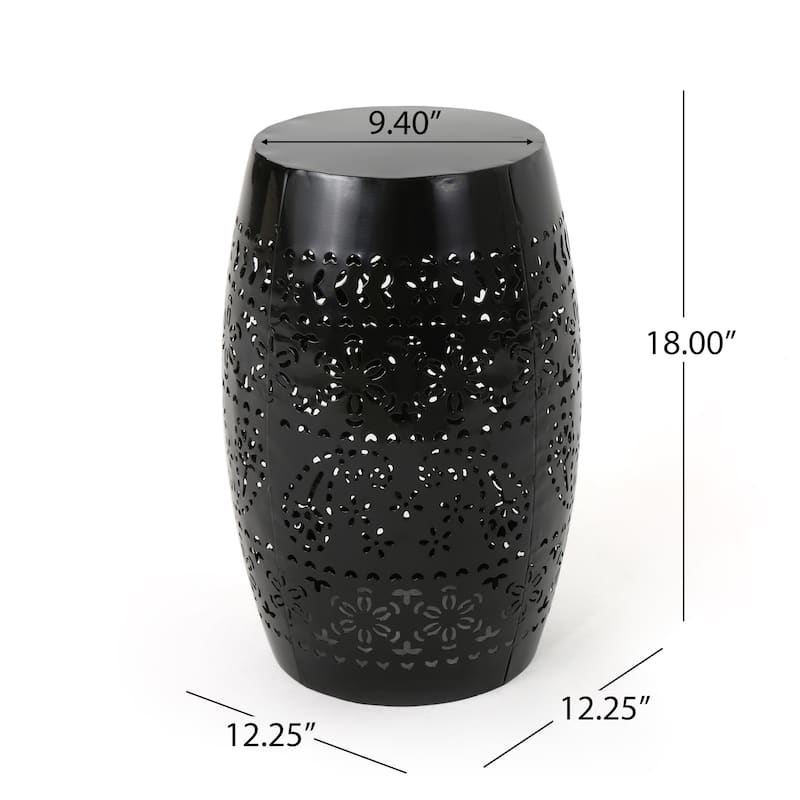 Christopher Knight Home Apollos Indoor 12" Lace Cut Iron Side Table