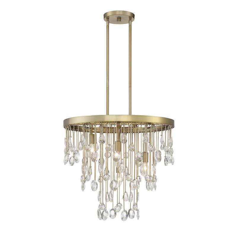 Savoy House Livorno 21" Wide Crystal Waterfall Chandelier