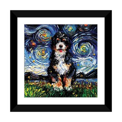 iCanvas "Bernedoodle Night" by Aja Trier