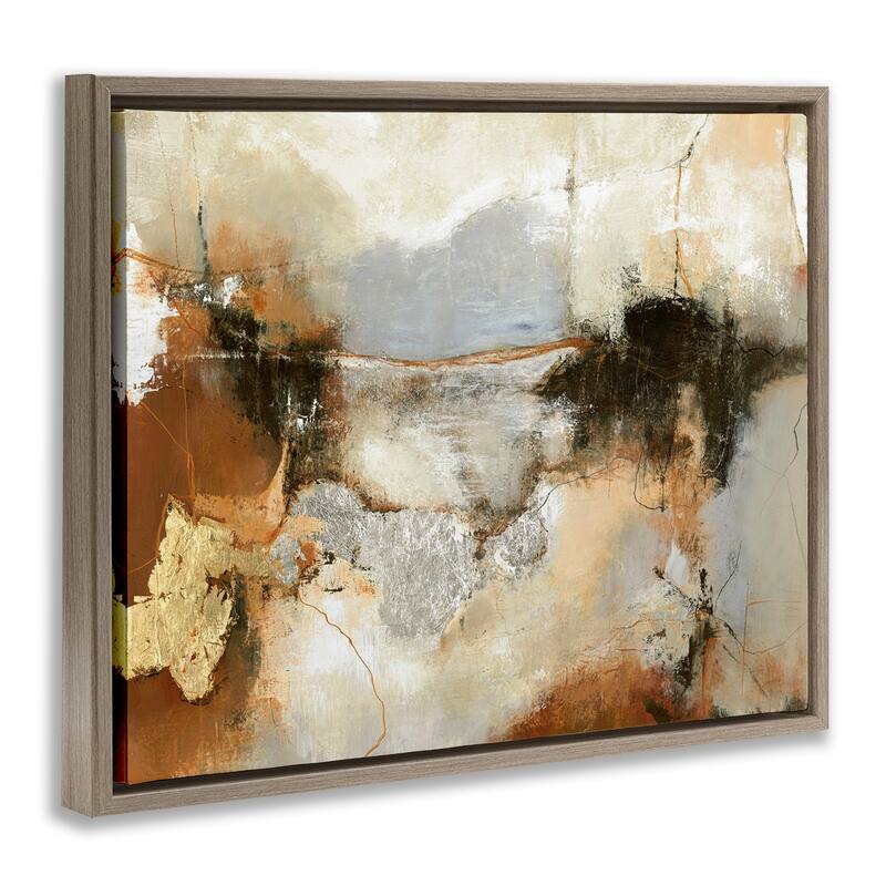 Stupell Unique Earthy Abstraction Framed Floater Canvas Wall Art Design By Design Fabrikken