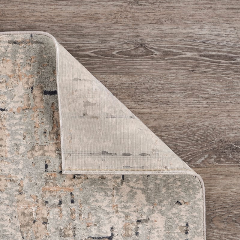 Sevita Grey/Cream/Taupe Geometric Contemporary Area Rug