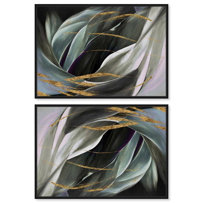 Sage Green Glam Canvas by Art Remedy - 20" x 20" - Gold