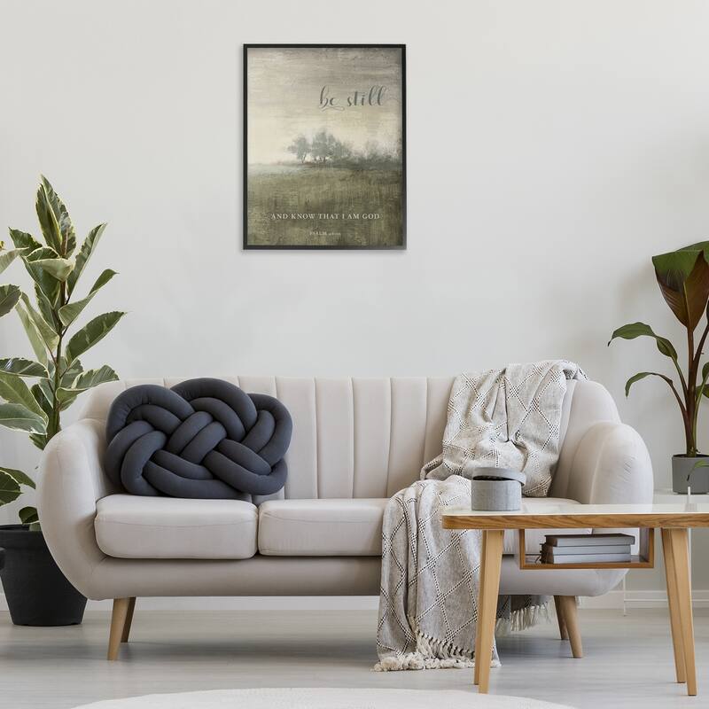 Stupell Be Still over Rustic Landscape Framed Giclee Art Design By John Spaeth