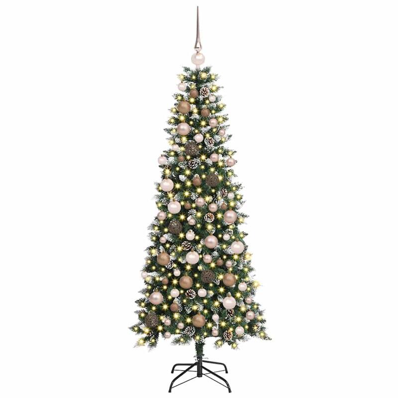 vidaXL Artificial Christmas Tree with 150 LEDs Green 55 x 55 x 120 cm - 55x 55 x 120