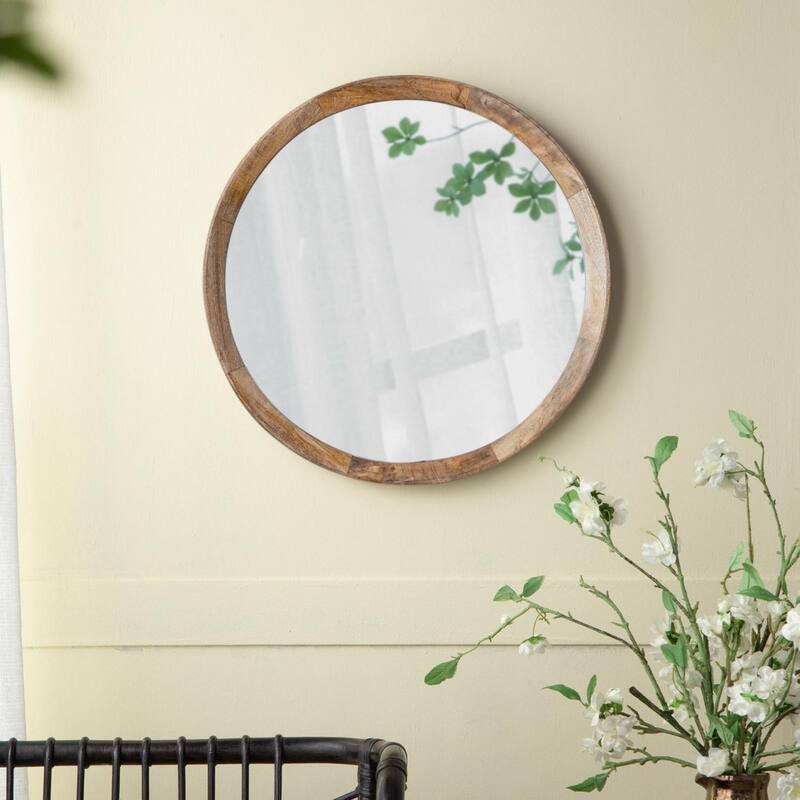 Round wall mirror for living room