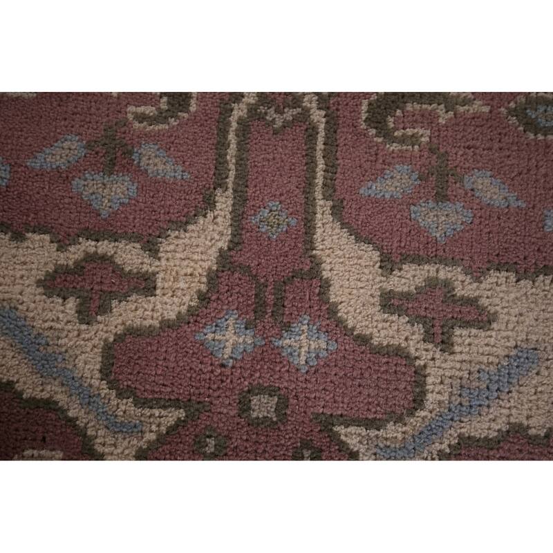 All-Over Floral Oushak Oriental Runner Rug Handmade Wool Carpet - 2'8"x 9'9"