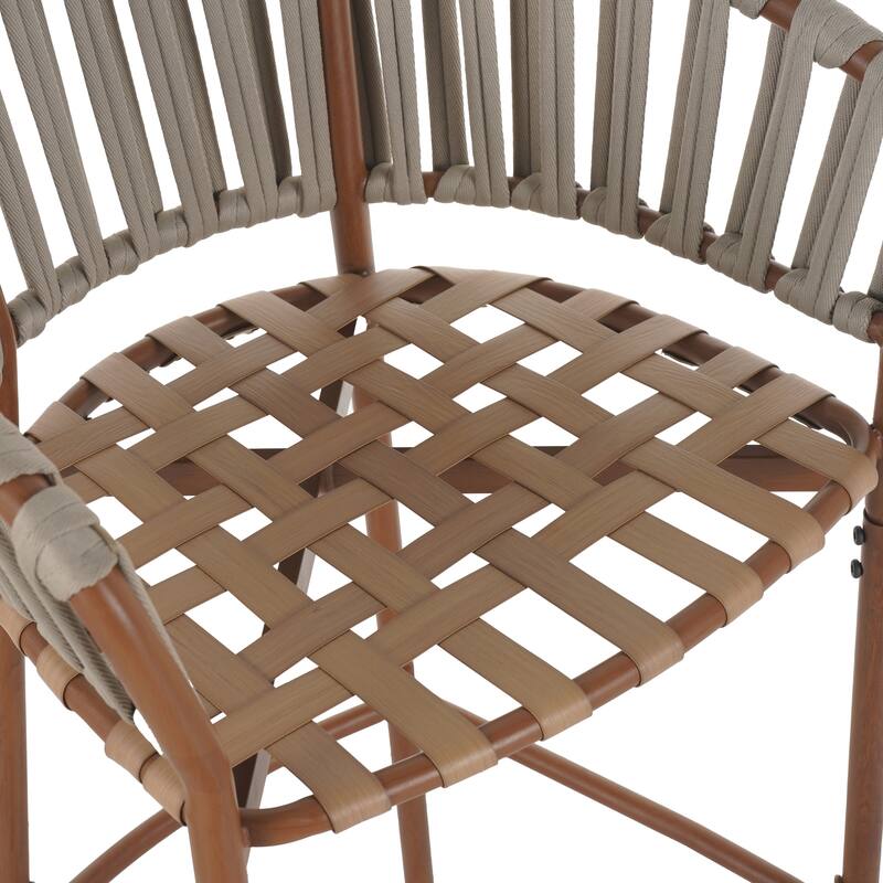 Outdoor Matal Rope Barstool
