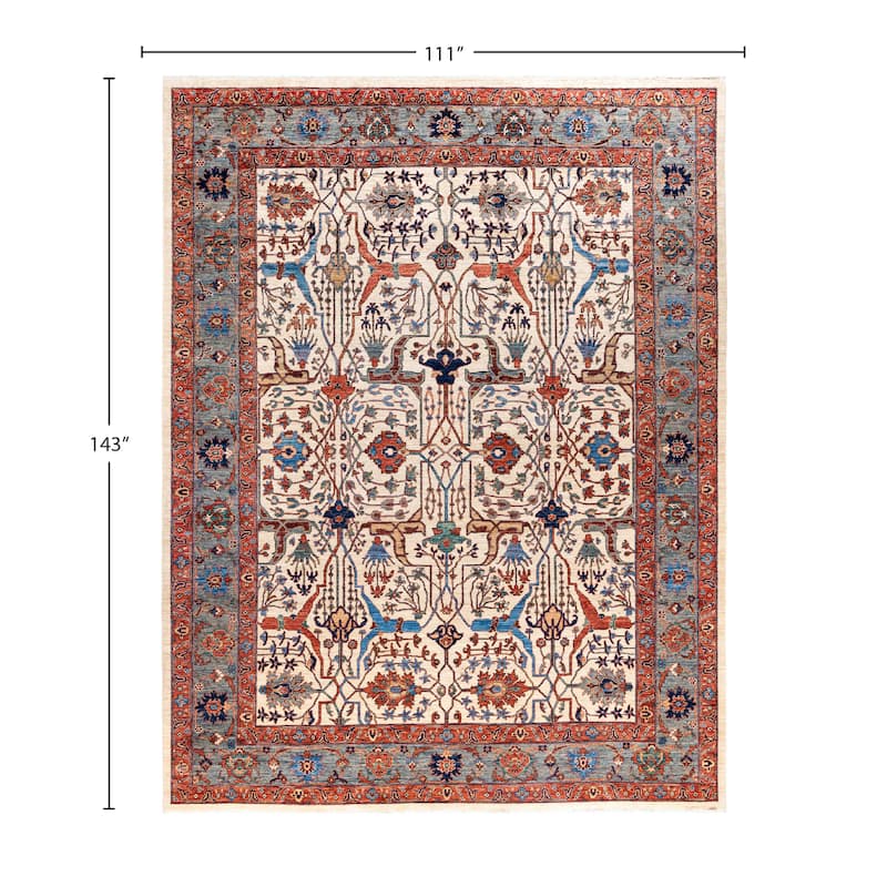 Serapi One-of-a-Kind Hand-Knotted Area Rug - Ivory - 9' 3" x 11' 11"