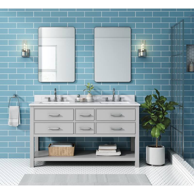 Avanity BROOKS-VS61-E Brooks 61" Free Standing Double Basin Vanity Set