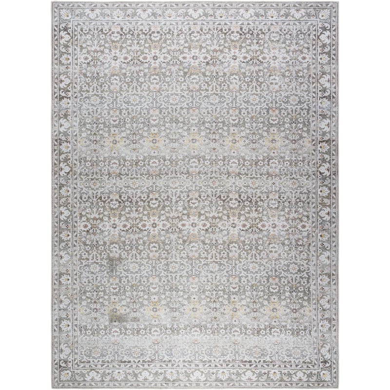 Our PNW Home x Livabliss Rainier Updated Traditional Washable Area Rug - 2' 7" x 12' - Medium Gray