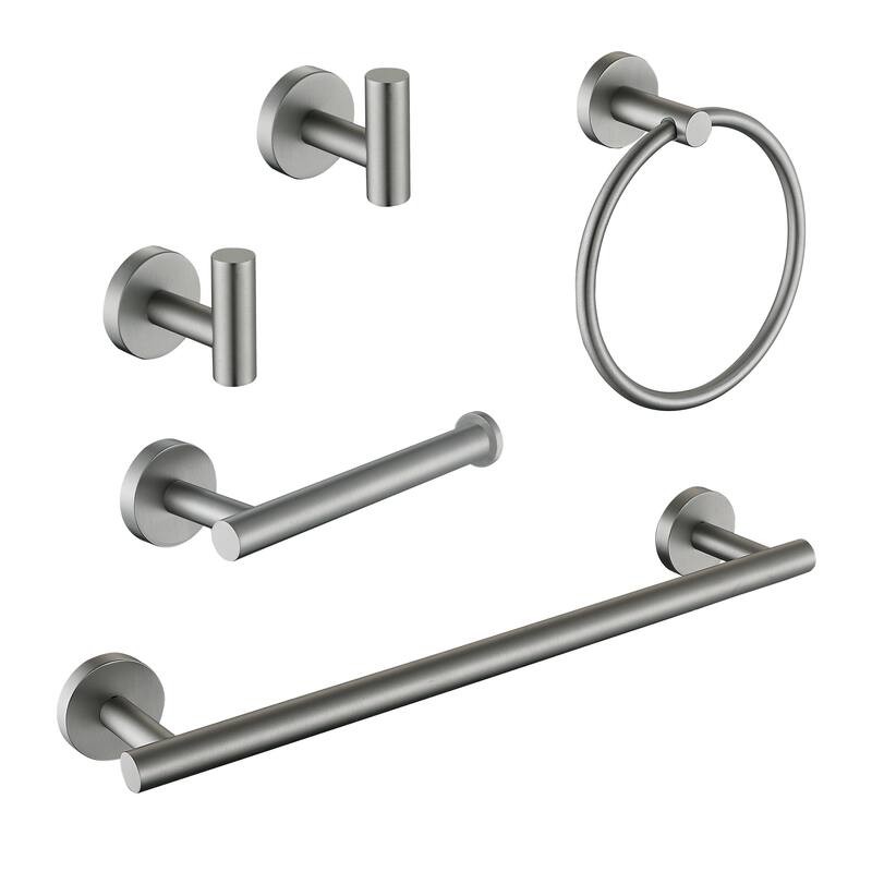 5 - Piece Bathroom Hardware Set - Satin Nickel
