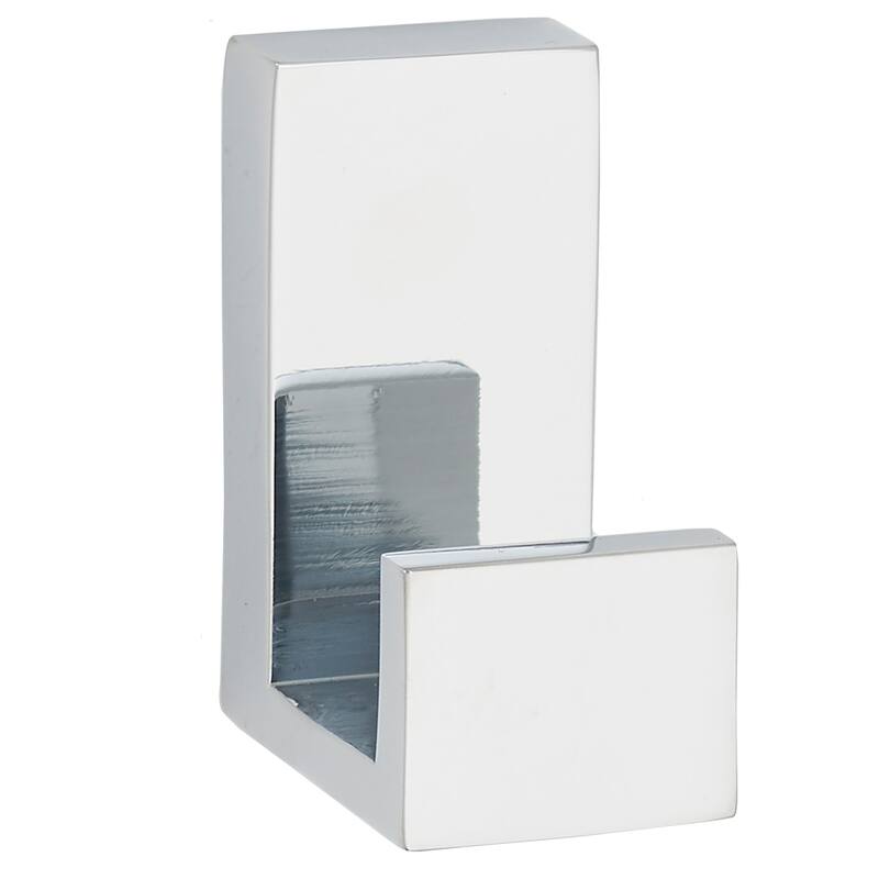 Alno A6481 Linear 1-3/16" Wide Solid Metal Modern Bathroom Robe Towel - Polished Chrome