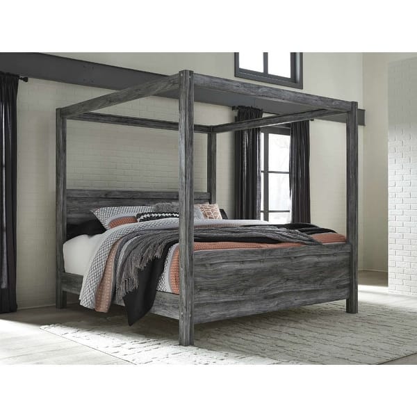 Shop Ashley Furniture B221 62 Gray Baystorm King Canopy Posts Beams Overstock 28066716