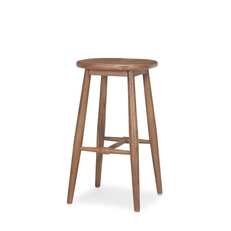 Ernest Medium Brown Wood Bar Stool - Medium Brown