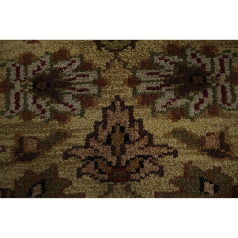 Hand Knotted Oriental 100% Wool Carpet Traditional All-Over Beige & Ivories Agra Area Rug - 4' 0'' X 2' 6''