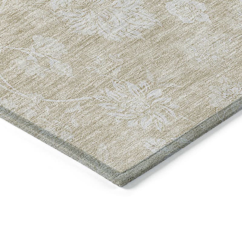 HomeRoots Floral Transitional Rectangle Outdoor Rug