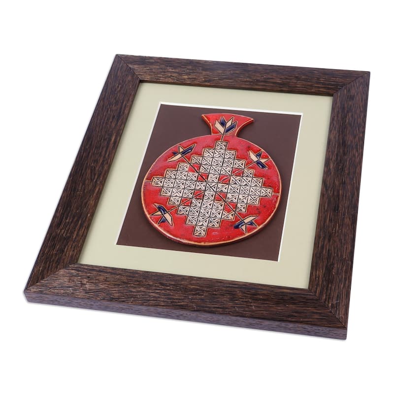Novica Handmade Good Energies Ceramic And Wood Wall Art