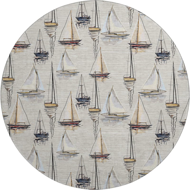 Premium Washable Super Soft Sailboat Marina Mayfield Rug