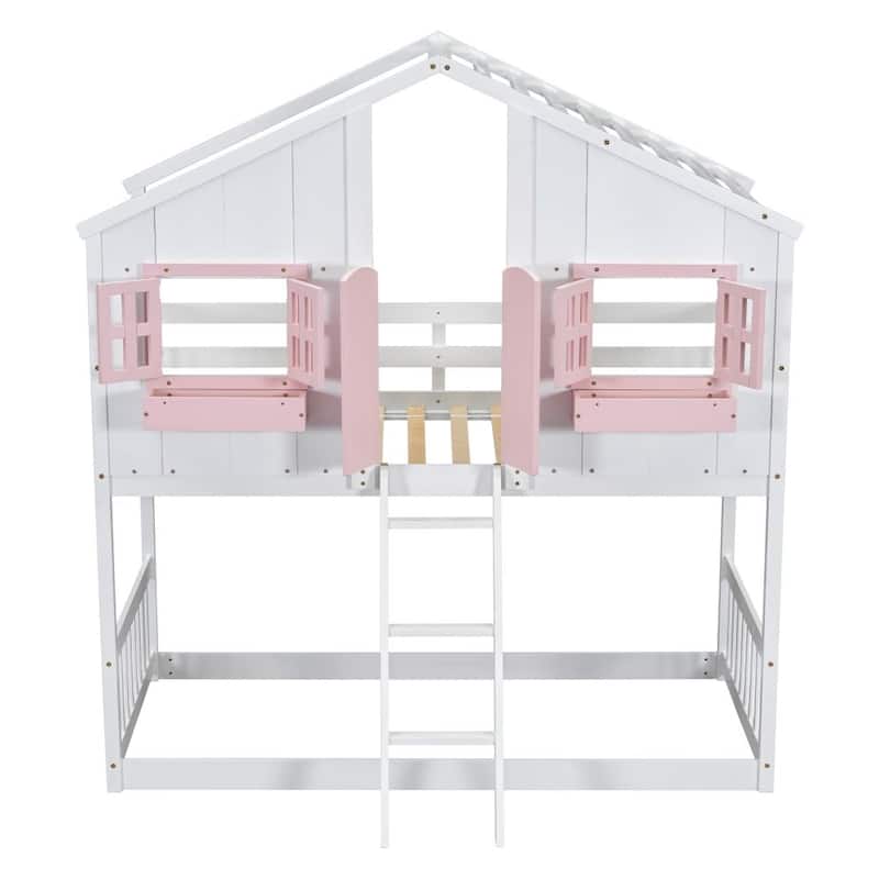 Twin over Twin House Bunk Bed