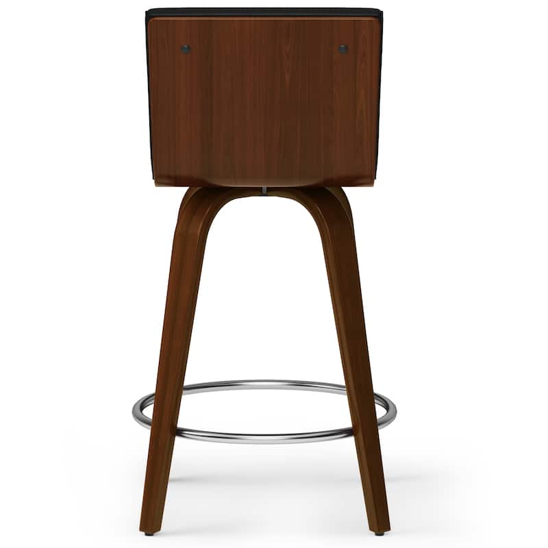 WYNDENHALL Madigan Mid Century Modern Counter Height Stool - 18.9" D x 16.9" W x 34.7" H