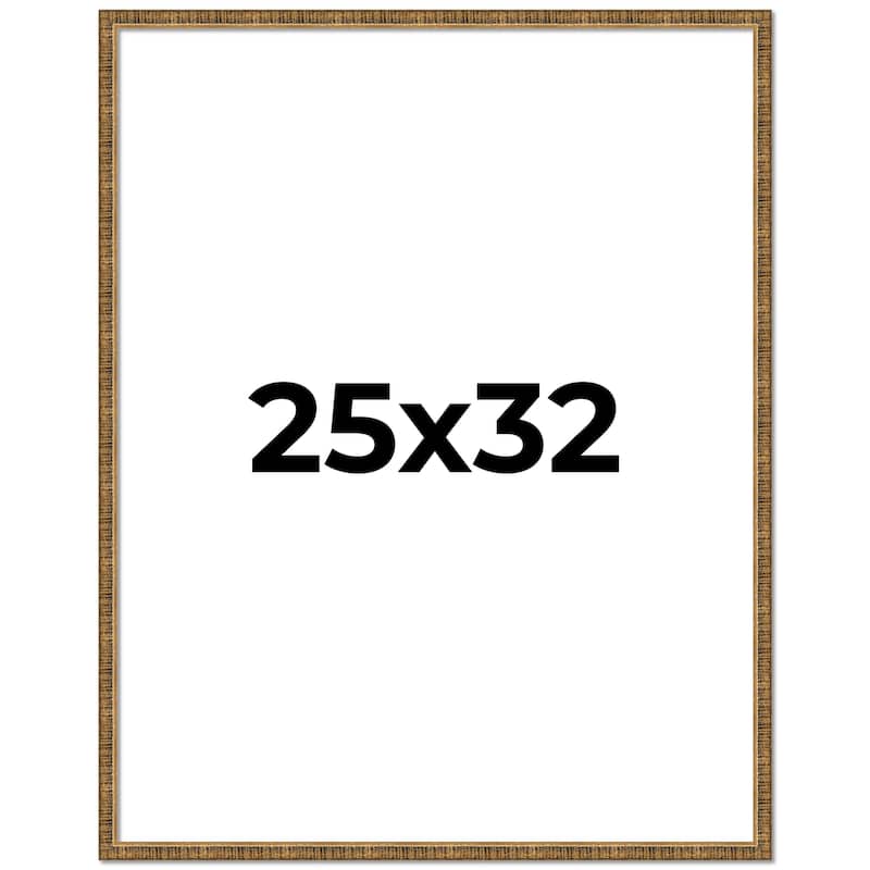 25x32 Frame Gold Kingsley Distressed Solid Wood Picture Frame Width
