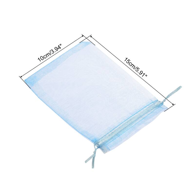 Fruit Protection Bags Nylon Fruit Netting Cover Bags 50 Pack - Blue - 6x4"
