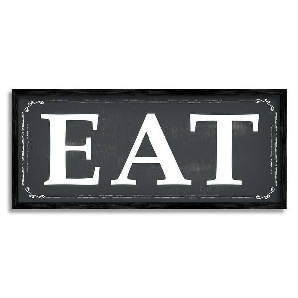 EAT Black and White Framed Wall Art On Sale Bed Bath & Beyond