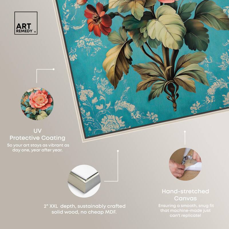 Floral Azure Ascent II Canvas by Art Remedy
