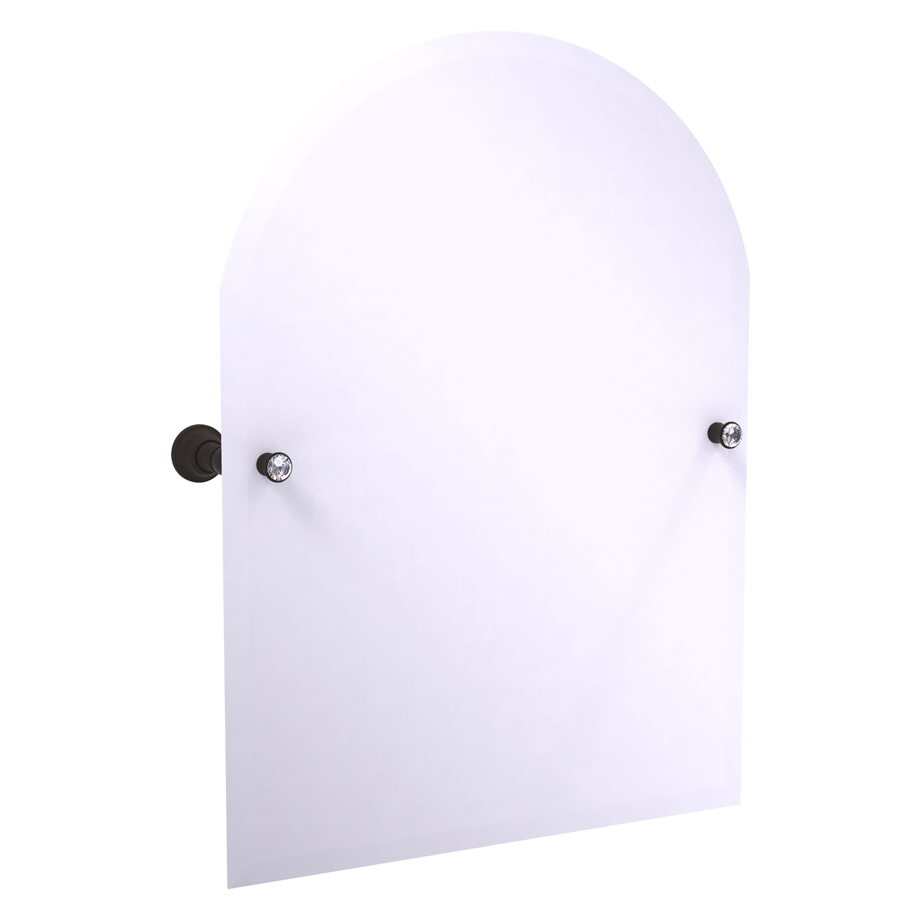 Allied Brass Carolina Crystal Collection Frameless Arched Top Tilt Mirror with Beveled Edge