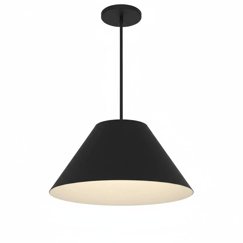 22" Diameter Integrated LED Black Pendant