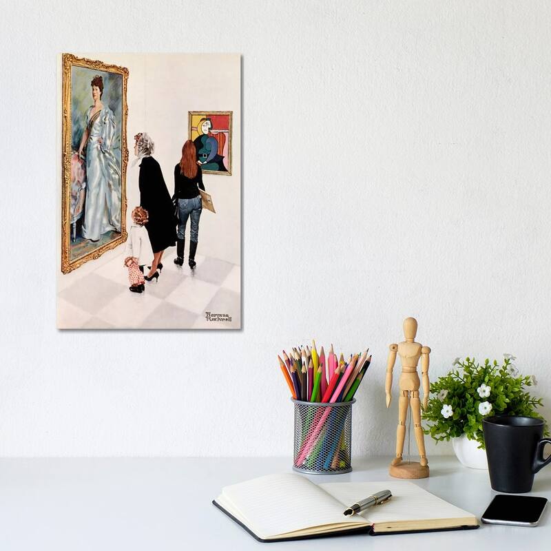 iCanvas "Picasso vs. Sargent" by Norman Rockwell Canvas Print - 12x8x0.75