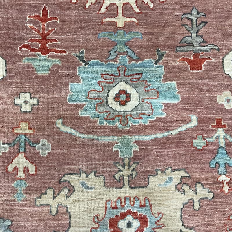 HERAT ORIENTAL Handmade Vegetable Dyed Oushak Wool Rug - 9'2" x 11'9"