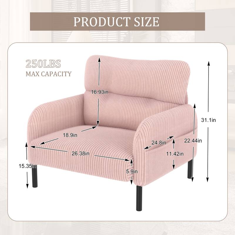 Side Chair Accent Chair Office Chair, Comfortable Coffee Chair Pink Lobby Chair Padded Chair Sofa Chair