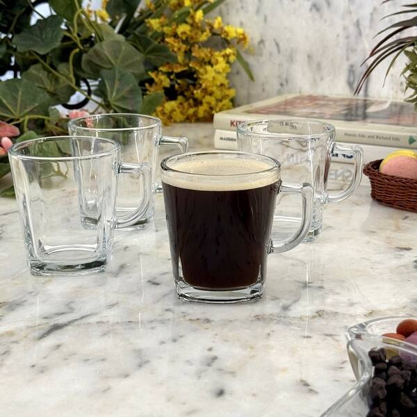 PRIMA 10 oz Square Glass Mugs Set of 4 - On Sale - Bed Bath & Beyond -  42026586
