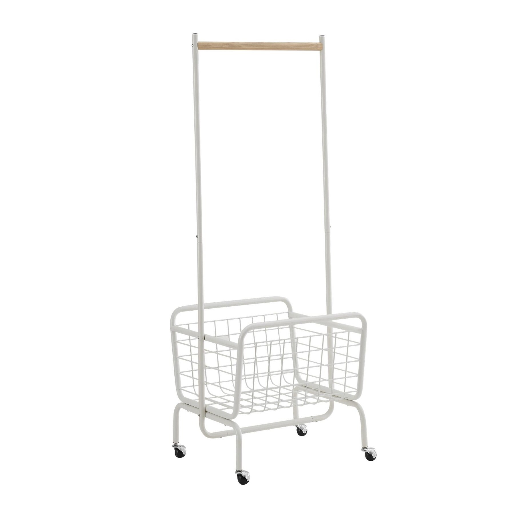 Laundry cart with sales wheels and hanging rack