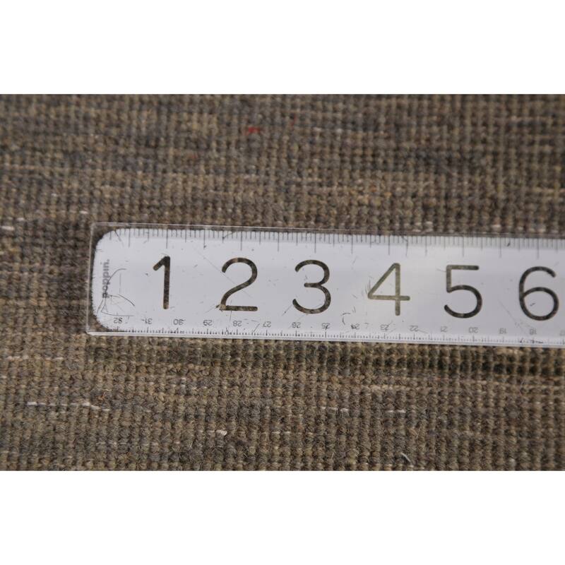 Modern Grey Gabbeh Oriental Area Rug Handmade Wool Carpet - 5'0" x 6'9"